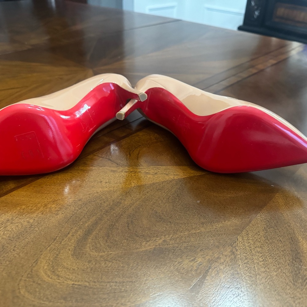 Christian Louboutin Blush Patent Leather Heels - Picture 6 of 9